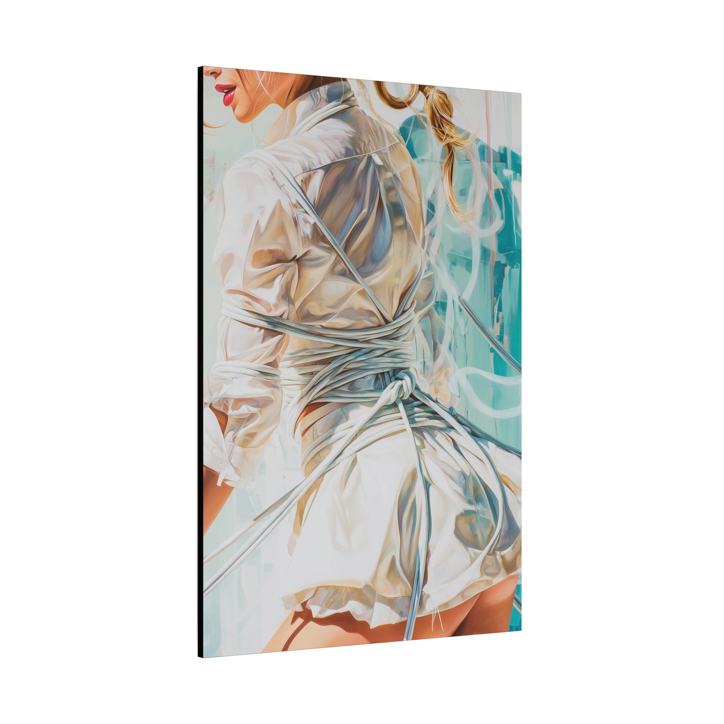 Gallery Wrapped Canvas, Ropes and Reverence Art Canvas, Erotic Shibari Art Canvas – Hannah