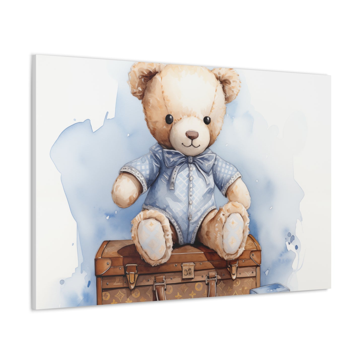 Canvas Gallery Wrap - LV Bear Wall Art - Blu