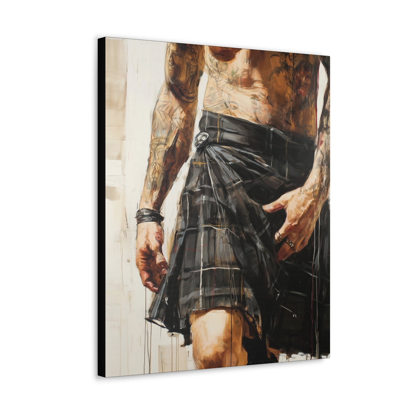 Gallery Wrapped Canvas, Kilts and Carnage Art Canvas, Erotic Pinup Art Canvas – Brodie