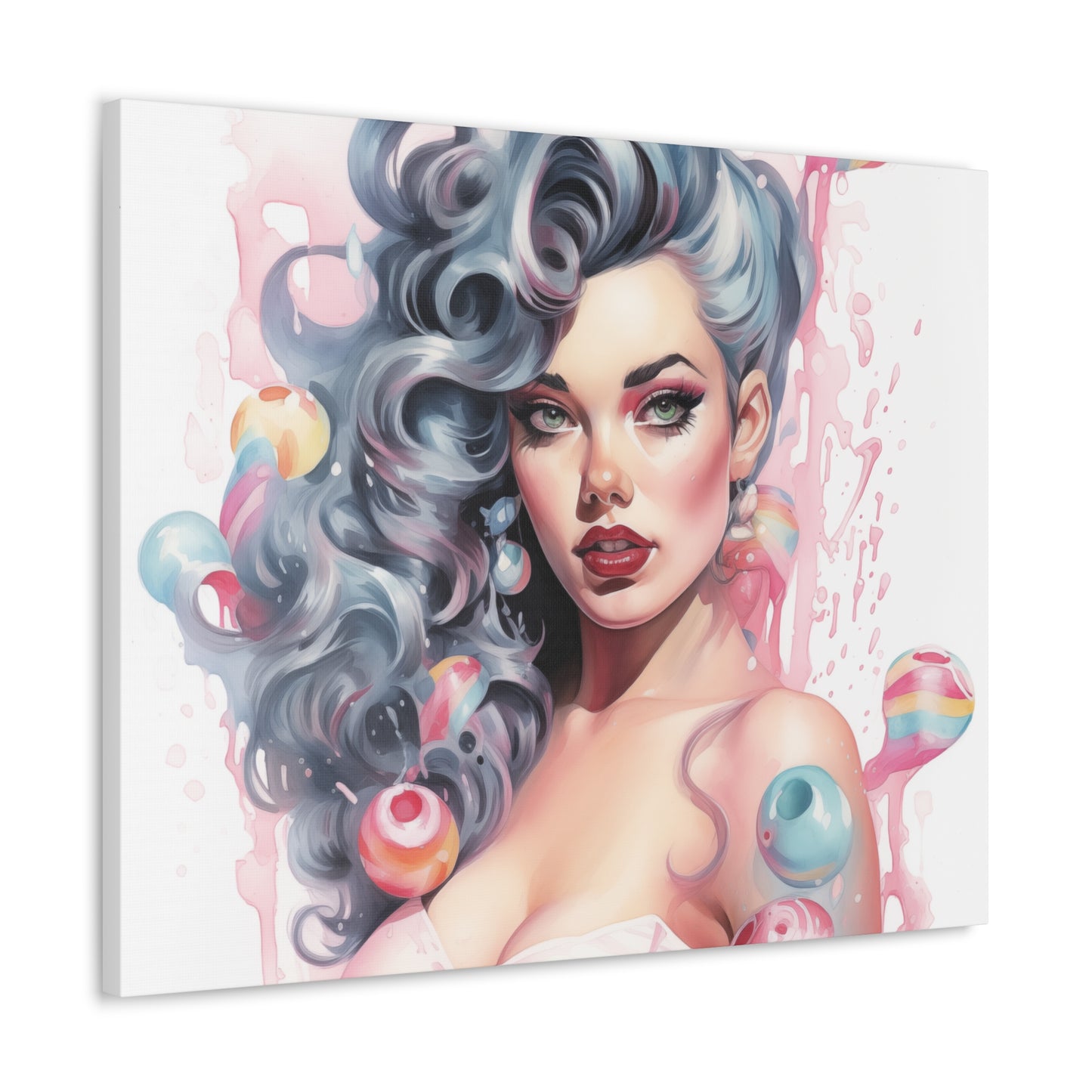 Canvas Wall Art, Gallery Wrapped Pop Art, Femme Doll Wall Art – Lux