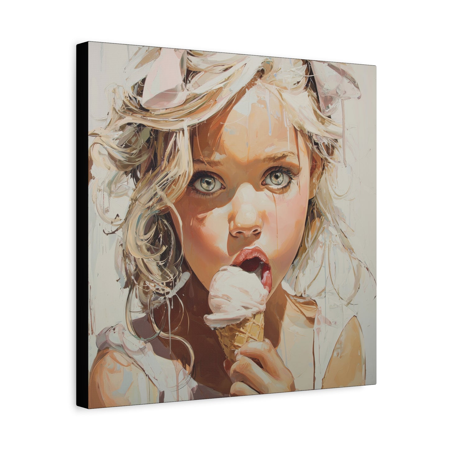 Gallery Wrapped Canvas, Sweet Summer Nostalgia, Sugar and Spice Art Canvas, Ice Cream Dreams Art – Briony
