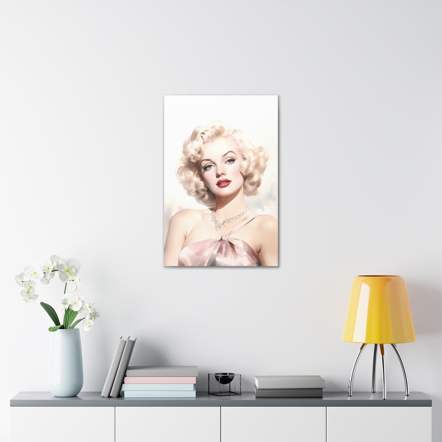 Canvas Wall Art, Gallery Wrapped Pop Art, Celebrity Wall Art – Marilyn Monroe - Pink
