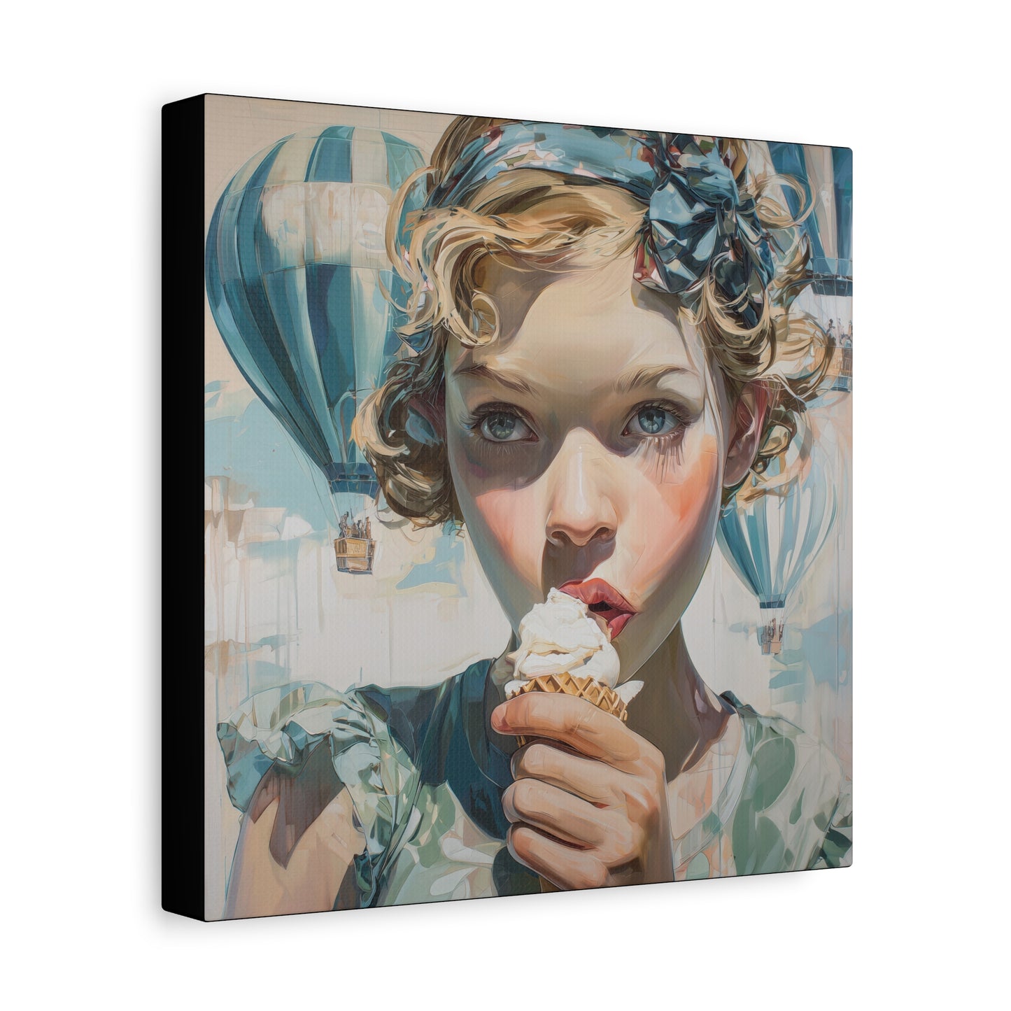 Gallery Wrapped Canvas, Sweet Summer Nostalgia, Sugar and Spice Art Canvas, Ice Cream Dreams Art – Lottie