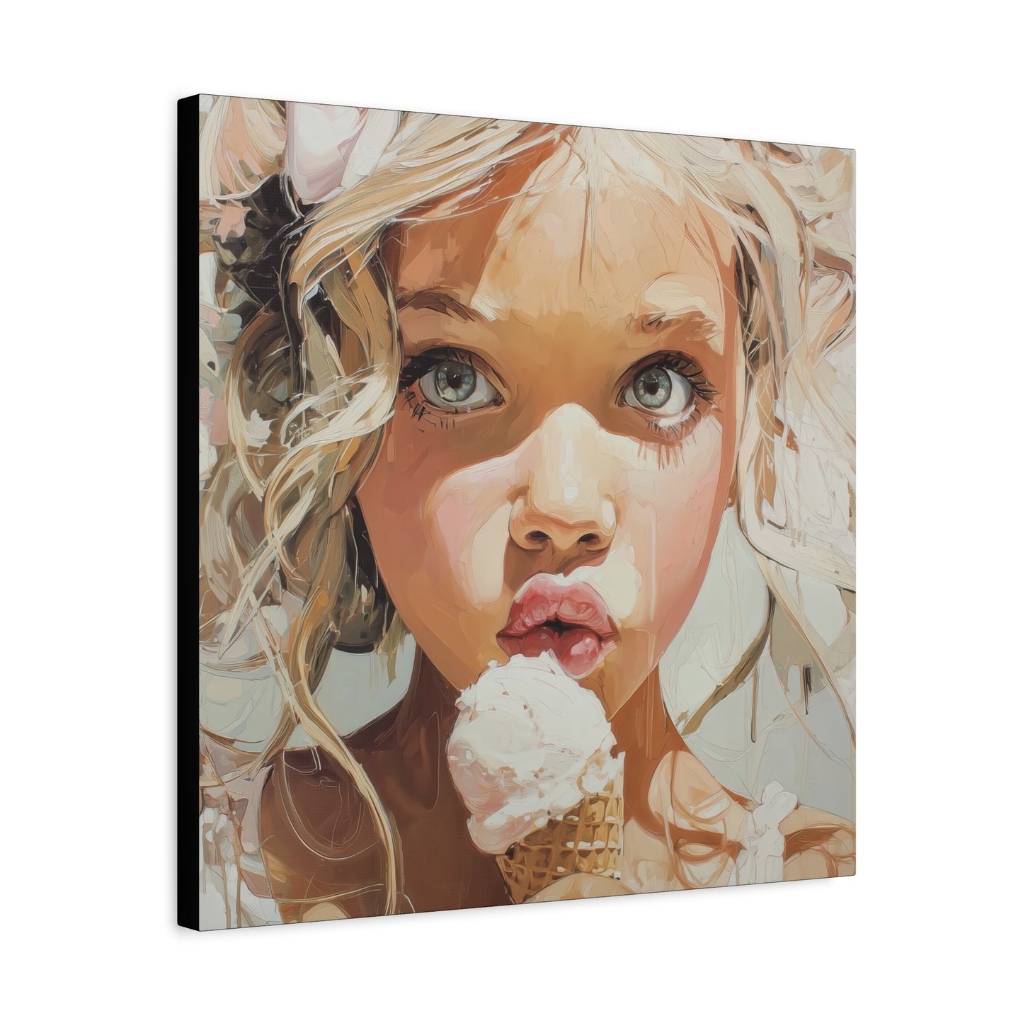 Gallery Wrapped Canvas, Sweet Summer Nostalgia, Sugar and Spice Art Canvas, Ice Cream Dreams Art – Briony