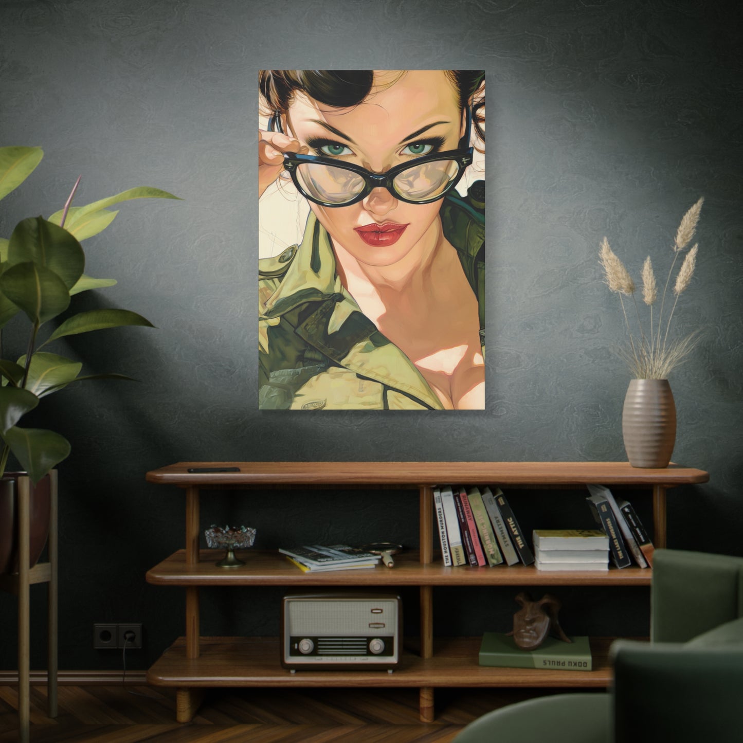 Gallery Wrapped Canvas, Liberty and Lace Art Canvas, Erotic Pinup Art Canvas – Tawney