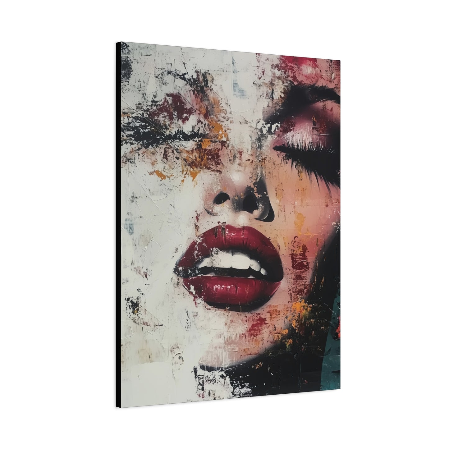 Gallery Wrapped Canvas, Guilt and Grit Adult Art Canvas, Erotic Pinup Art Canvas – Simone
