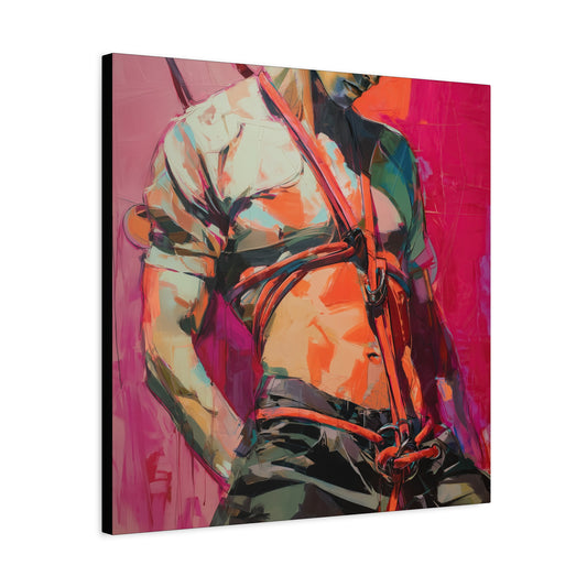 Gallery Wrapped Canvas, Ropes and Reverence Art Canvas, Erotic Shibari Art Canvas – Soren