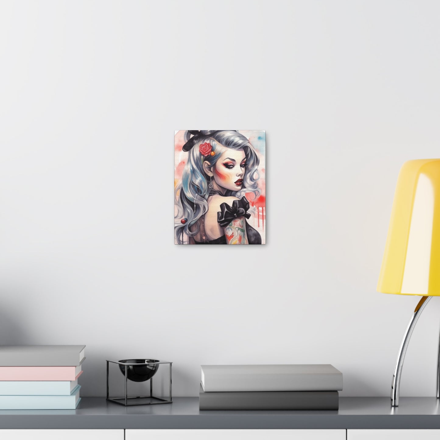 Gallery Wrapped Canvas, Edgy Tattooed Beauty, Urban Pop Art Canvas – Sabella
