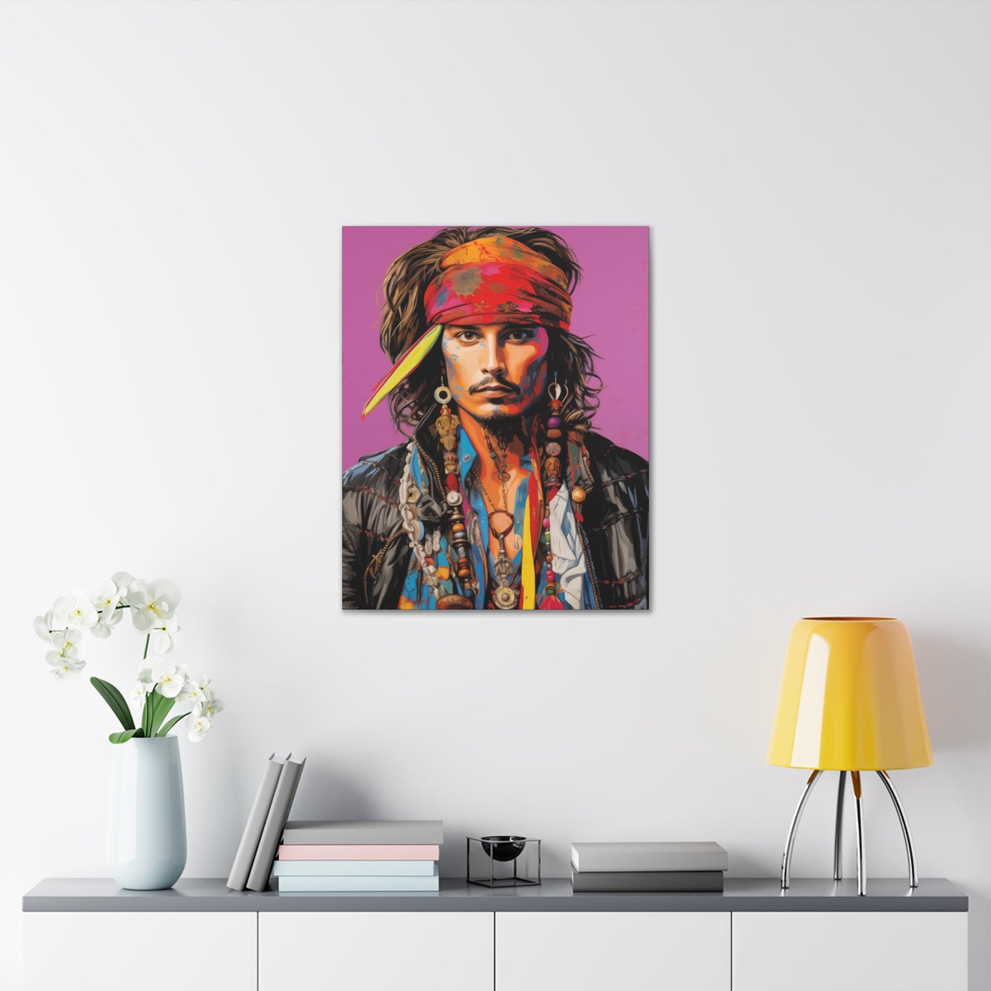 Gallery Wrapped Canvas, Celebrity Inspired, Pop Art Canvas – Johnny Also