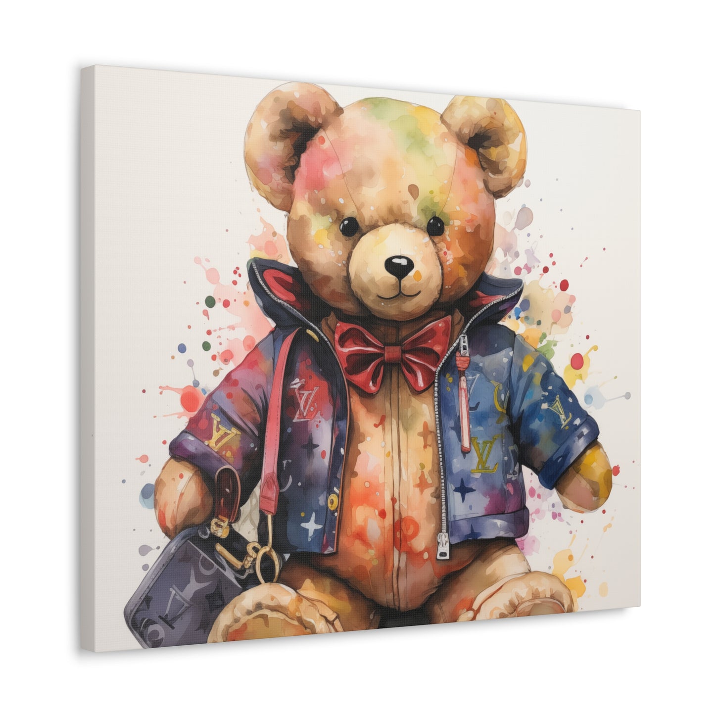 Canvas Gallery Wrap - LV Bear Wall Art - Drip