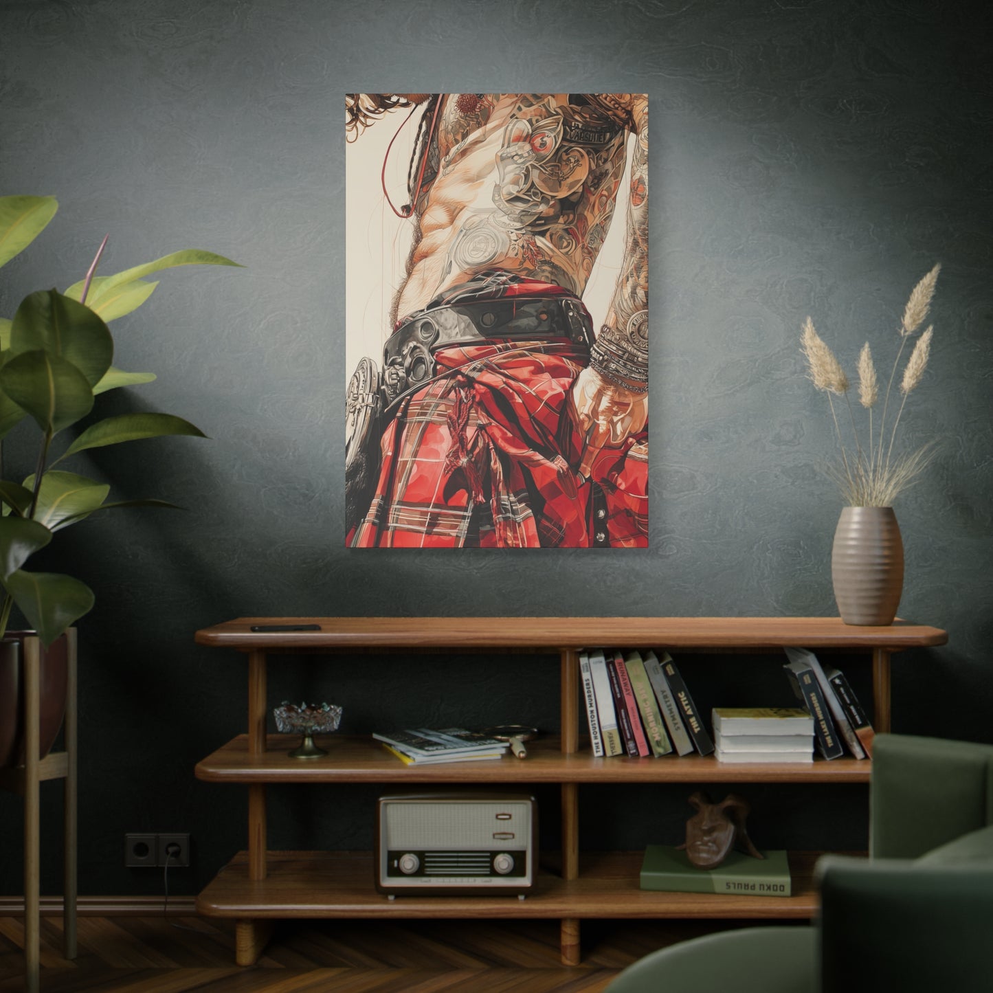 Gallery Wrapped Canvas, Kilts and Carnage Art Canvas, Erotic Pinup Art Canvas – Ronan