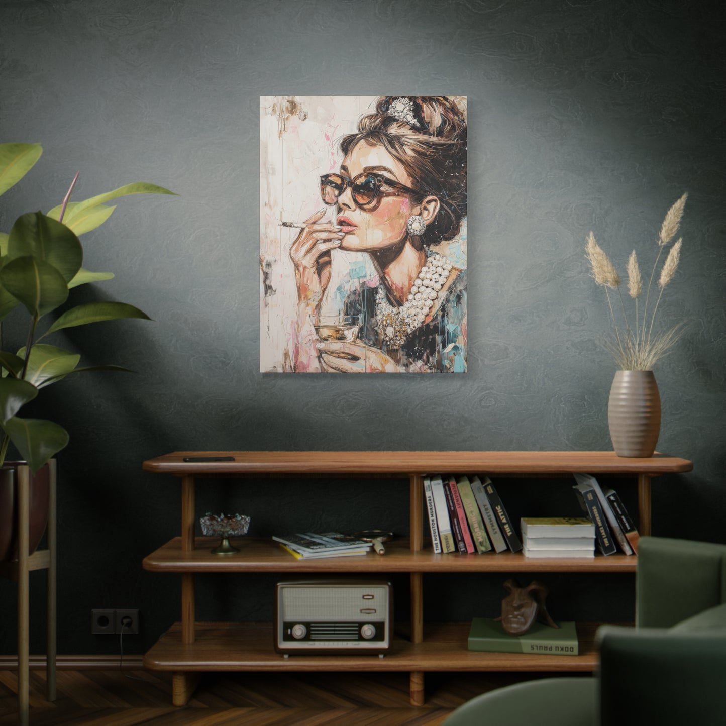 Gallery Wrapped Canvas, The Diva Project Art Canvas, Pinup Art Canvas – Audrey Hepburn - TWO