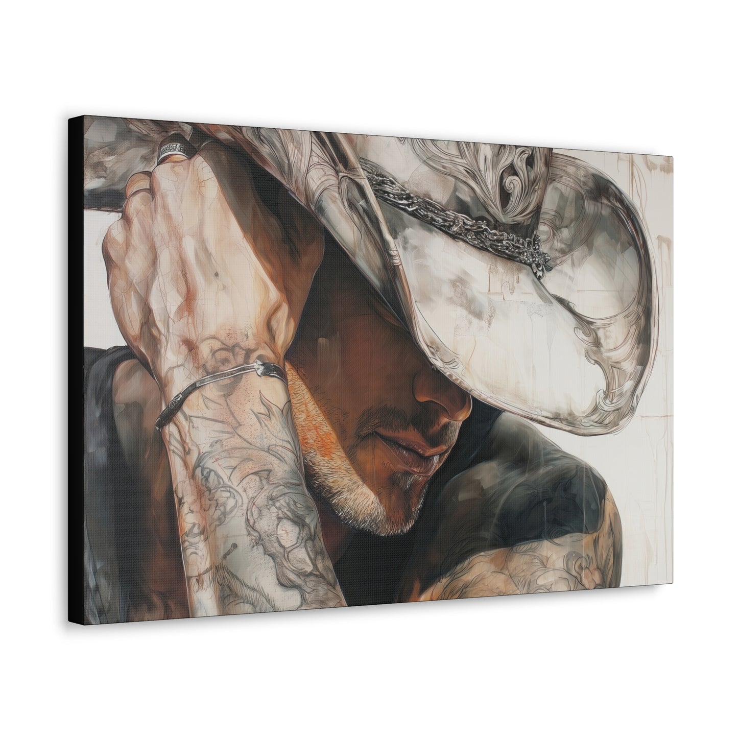 Gallery Wrapped Canvas, Wranglers and Wreckage Art Canvas, Erotic Pinup Art Canvas – Chase
