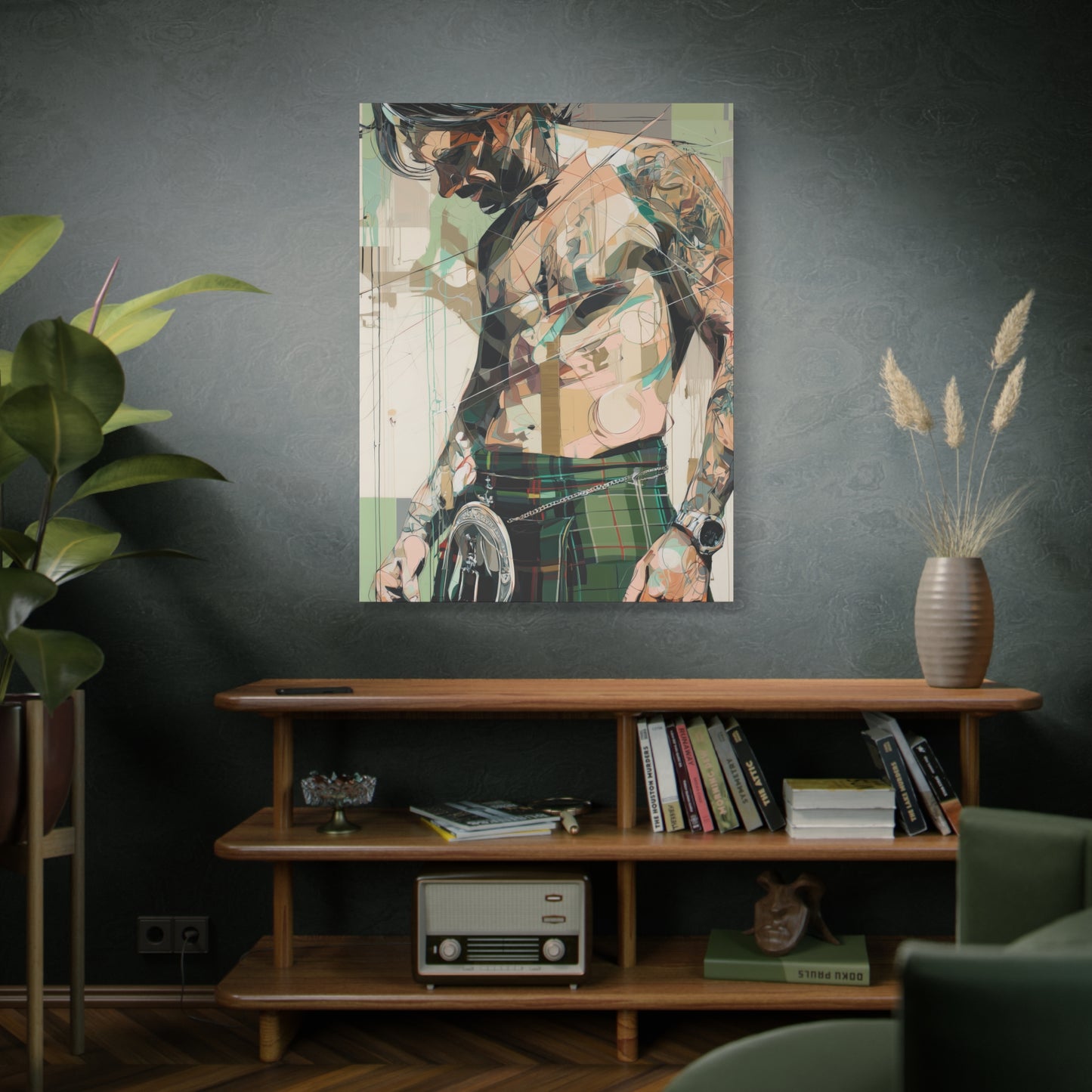 Gallery Wrapped Canvas, Kilts and Carnage Art Canvas, Erotic Pinup Art Canvas – Ewan