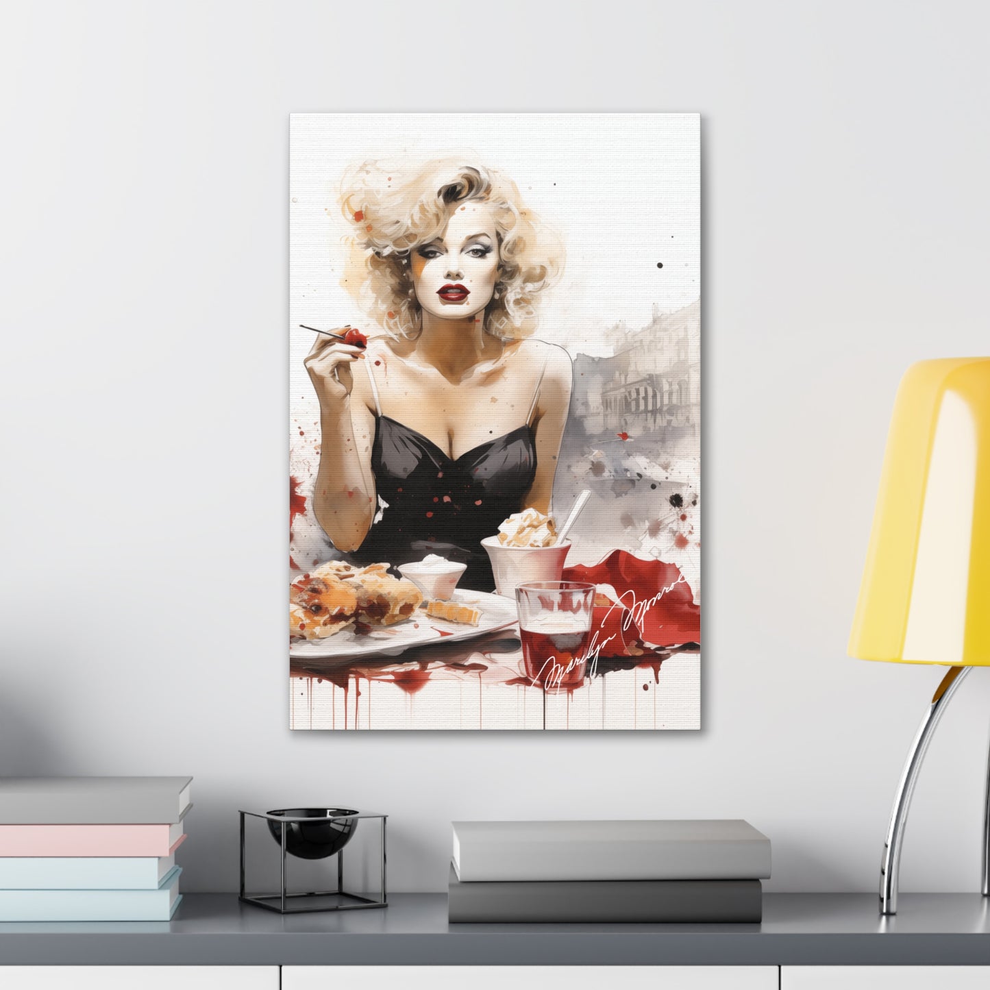 Canvas Wall Art, Gallery Wrapped Pop Art, Celebrity Wall Art – Marilyn Monroe - Cafe
