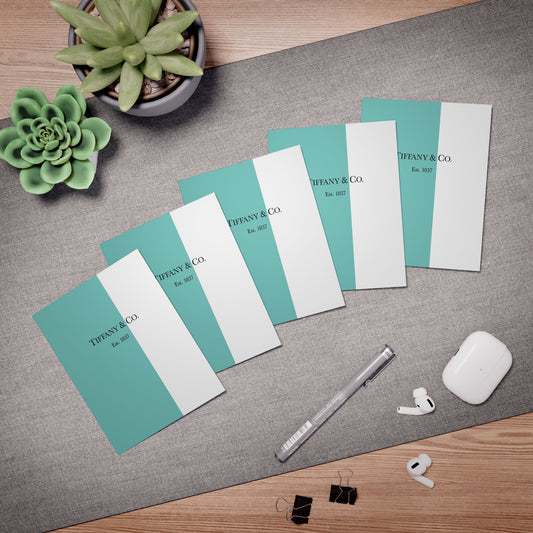 Your Name & Co. Personalized - Breakfast at Tiffany Inspired Cards - Multi-Design Greeting Cards (5-Pack)