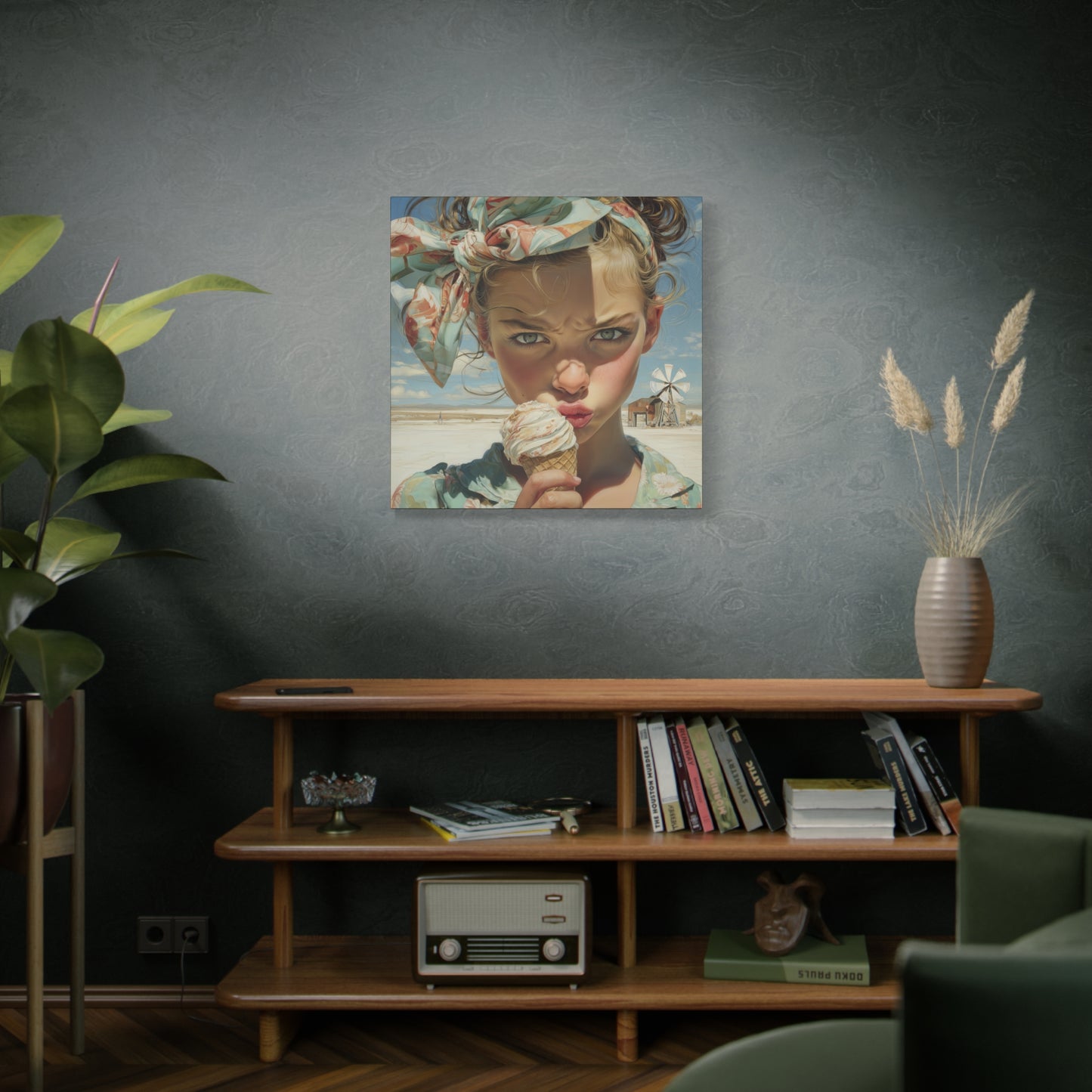 Gallery Wrapped Canvas, Sweet Summer Nostalgia, Sugar and Spice Art Canvas, Ice Cream Dreams Art – Millie
