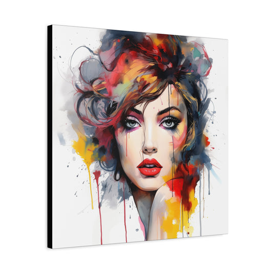 Canvas Wall Art, Gallery Wrapped Pop Art, Femme Doll Wall Art – Alessia