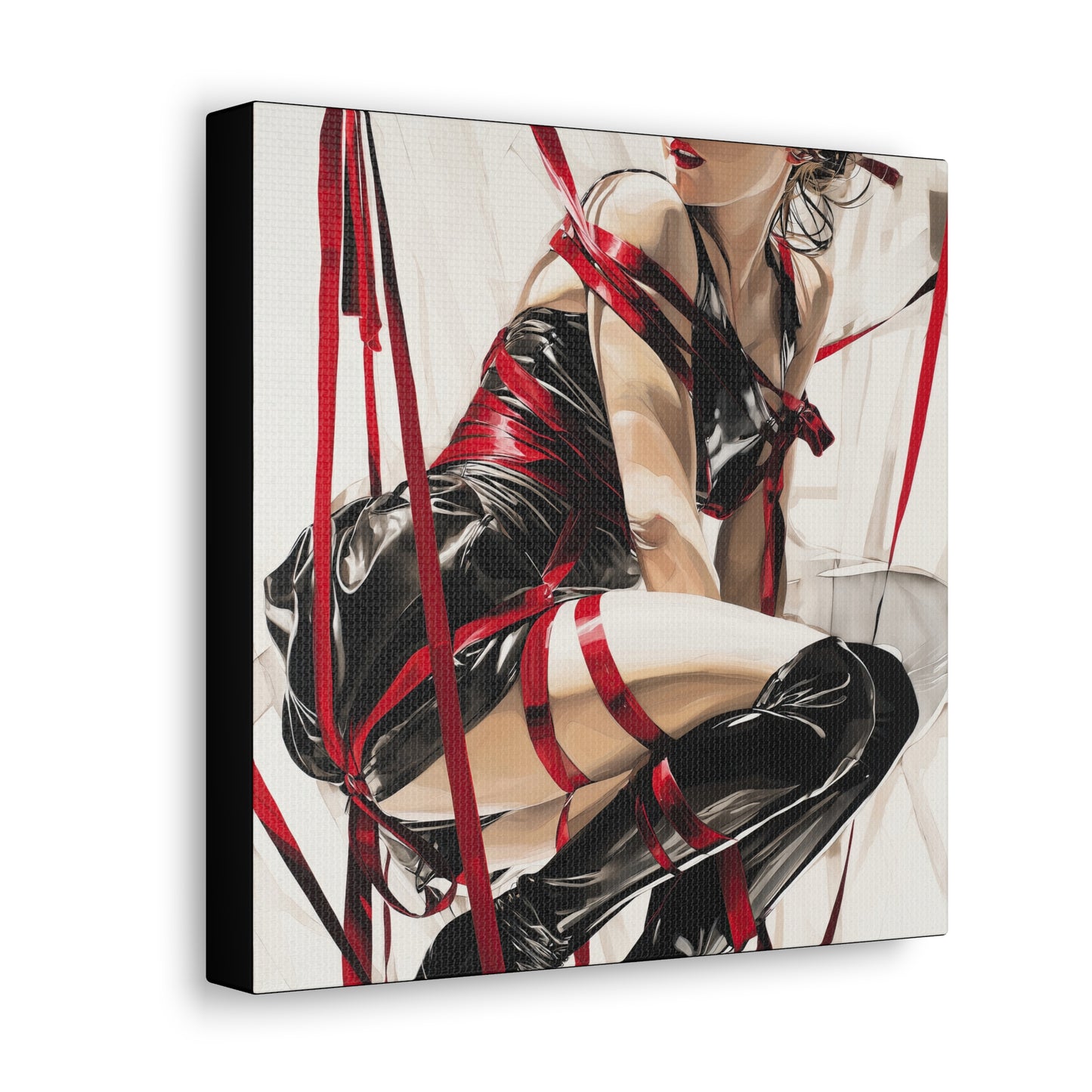 Gallery Wrapped Canvas, Ropes and Reverence Art Canvas, Erotic Shibari Art Canvas – Monica