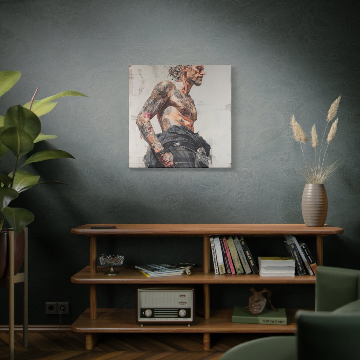Gallery Wrapped Canvas, Kilts and Carnage Art Canvas, Erotic Pinup Art Canvas – Struan