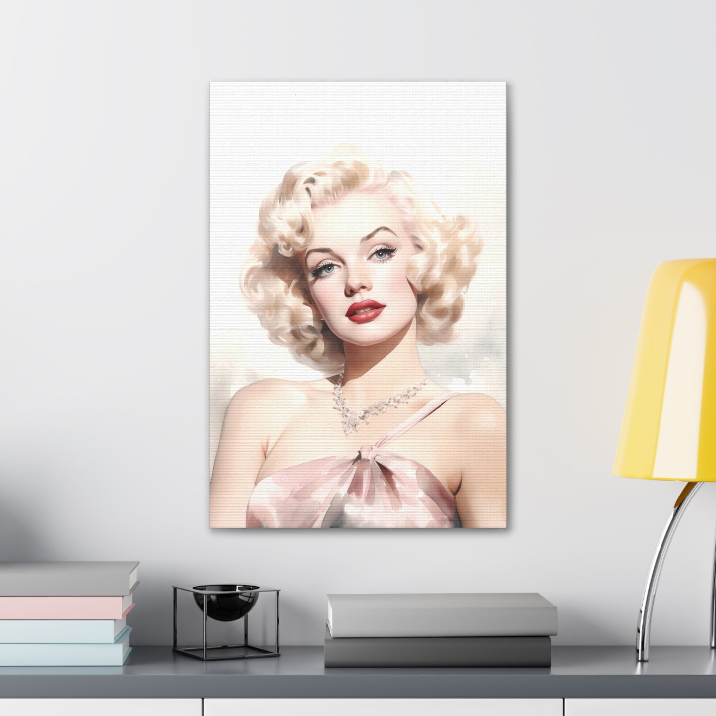 Canvas Wall Art, Gallery Wrapped Pop Art, Celebrity Wall Art – Marilyn Monroe - Pink