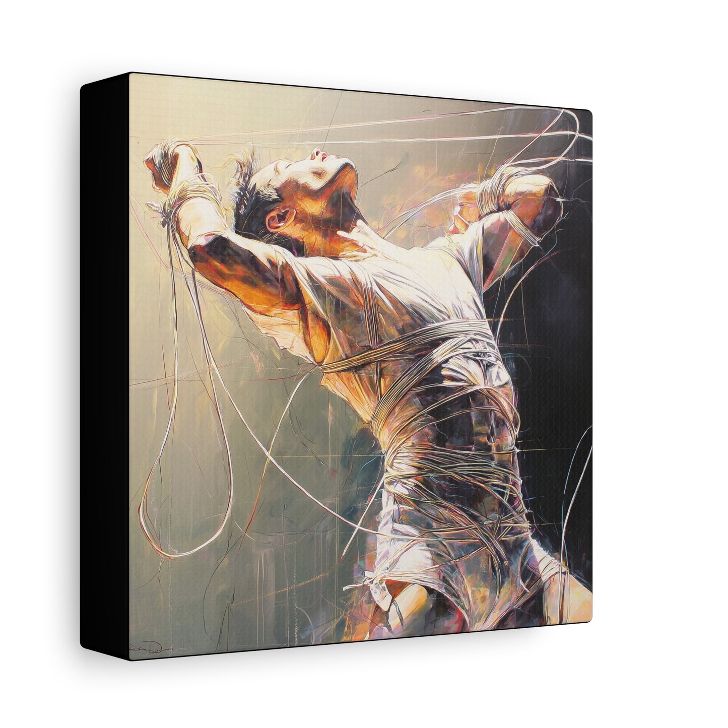 Gallery Wrapped Canvas, Ropes and Reverence Art Canvas, Erotic Shibari Art Canvas – Nikolai