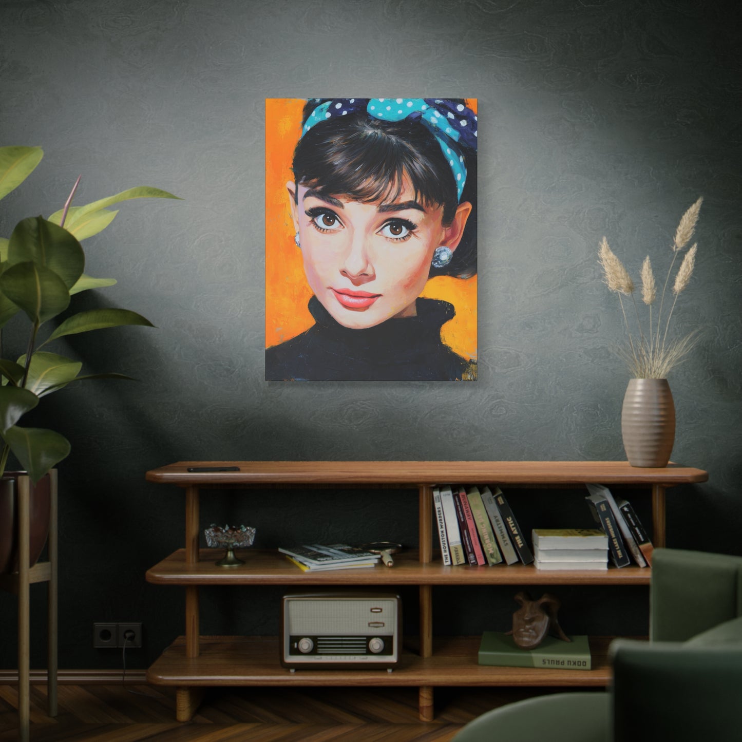 Gallery Wrapped Canvas, The Diva Project Art Canvas, Pinup Art Canvas – Audrey Hepburn - SIX