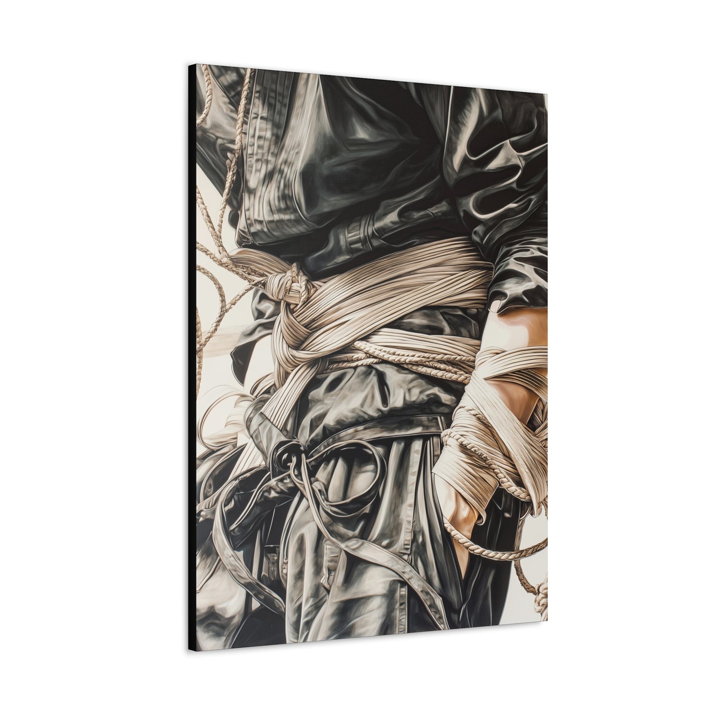 Gallery Wrapped Canvas, Ropes and Reverence Art Canvas, Erotic Shibari Art Canvas – Henri