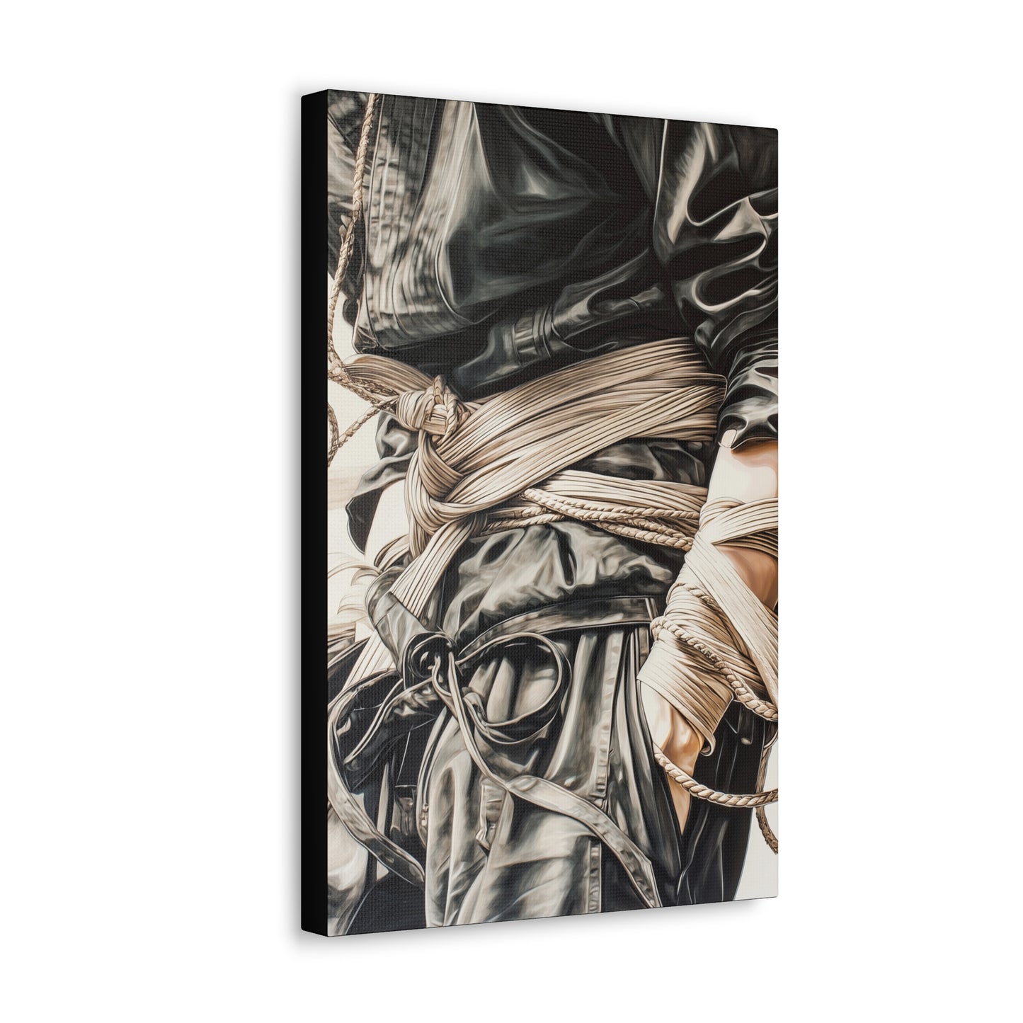 Gallery Wrapped Canvas, Ropes and Reverence Art Canvas, Erotic Shibari Art Canvas – Henri