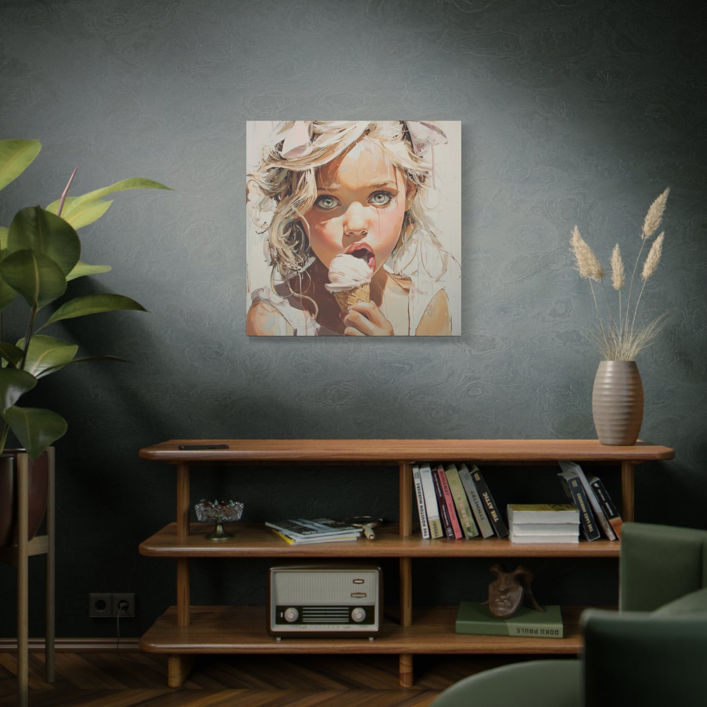 Gallery Wrapped Canvas, Sweet Summer Nostalgia, Sugar and Spice Art Canvas, Ice Cream Dreams Art – Briony