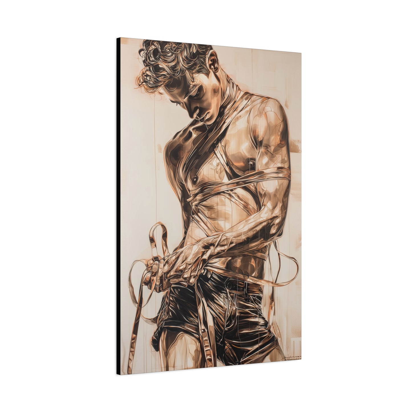 Gallery Wrapped Canvas, Ropes and Reverence Art Canvas, Erotic Shibari Art Canvas – Orion