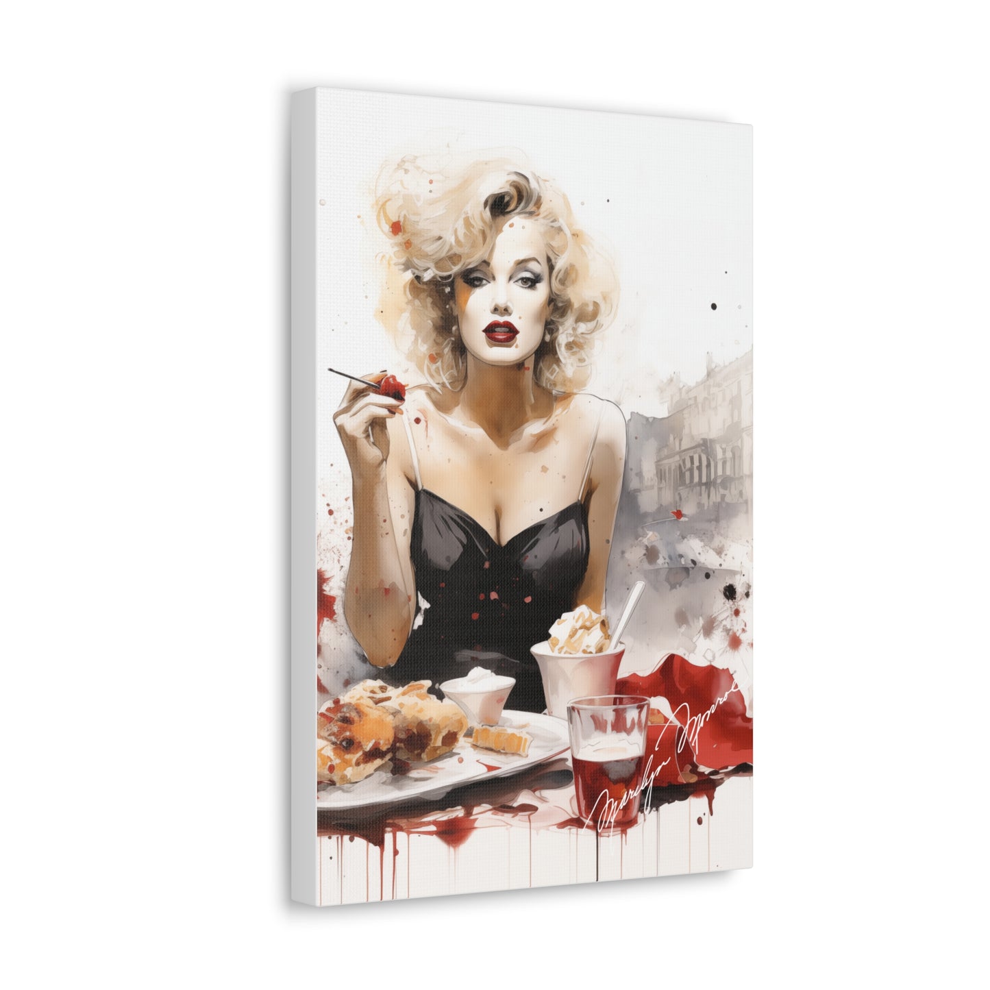 Canvas Wall Art, Gallery Wrapped Pop Art, Celebrity Wall Art – Marilyn Monroe - Cafe