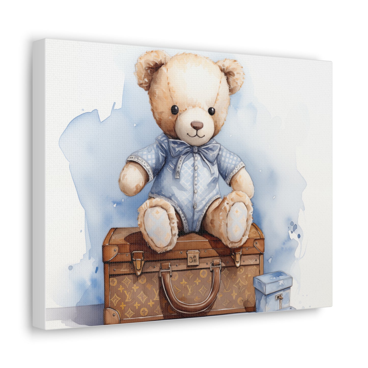 Canvas Gallery Wrap - LV Bear Wall Art - Blu