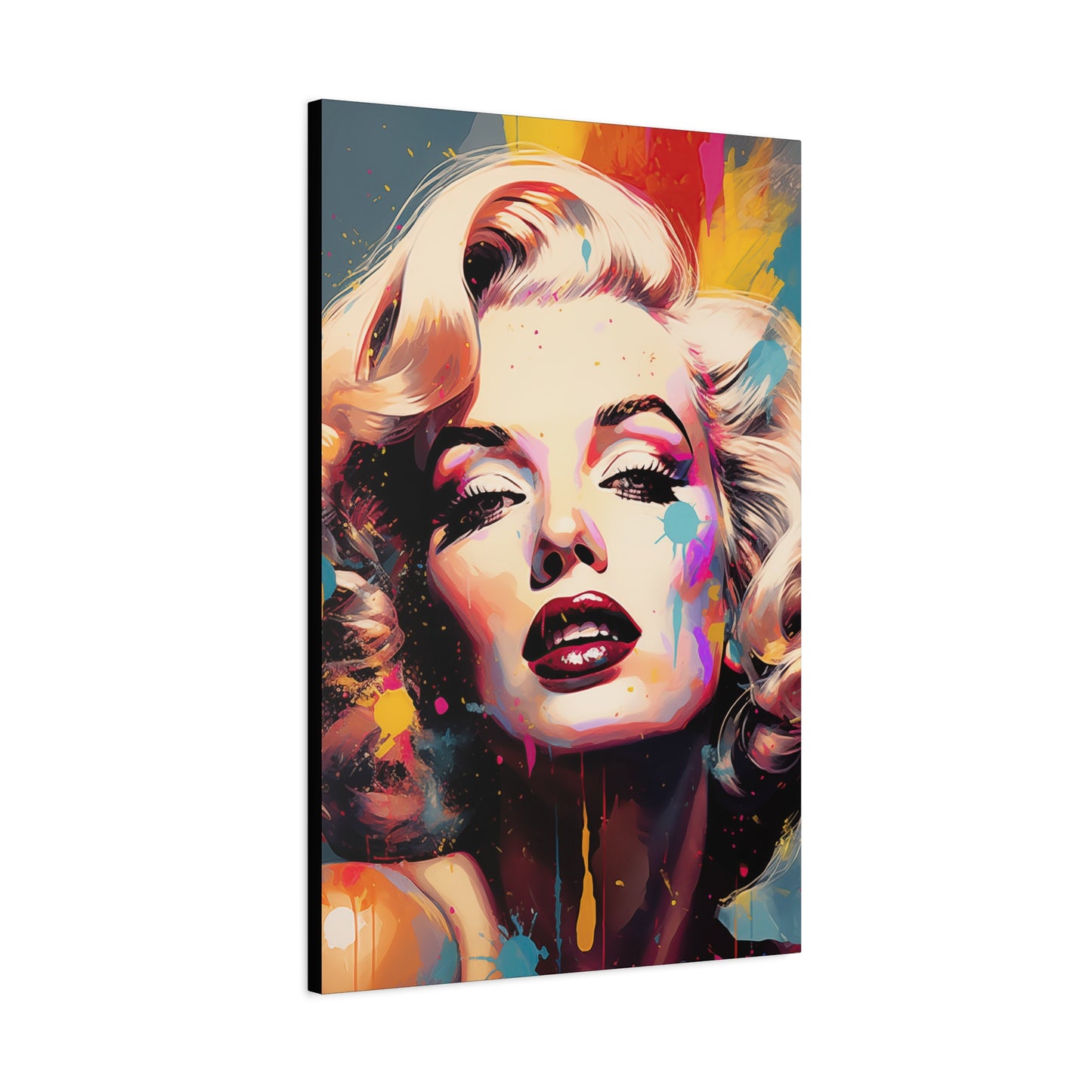 Canvas Wall Art, Gallery Wrapped Pop Art, Celebrity Wall Art – Marilyn Monroe - Abstract
