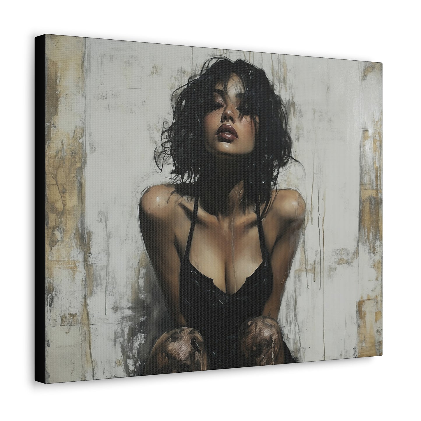 Gallery Wrapped Canvas, Sinners and Saints Art Canvas, Erotic Pinup Art Canvas – Vivienne