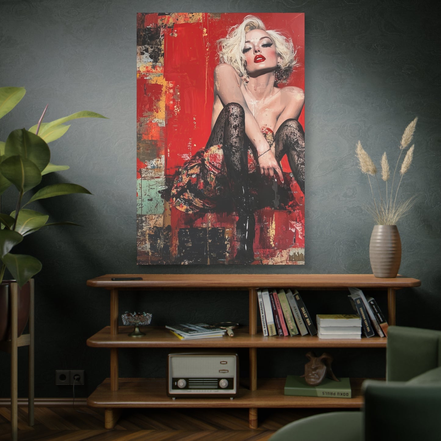Gallery Wrapped Canvas, Guilt and Grit Adult Art Canvas, Erotic Pinup Art Canvas – Sable