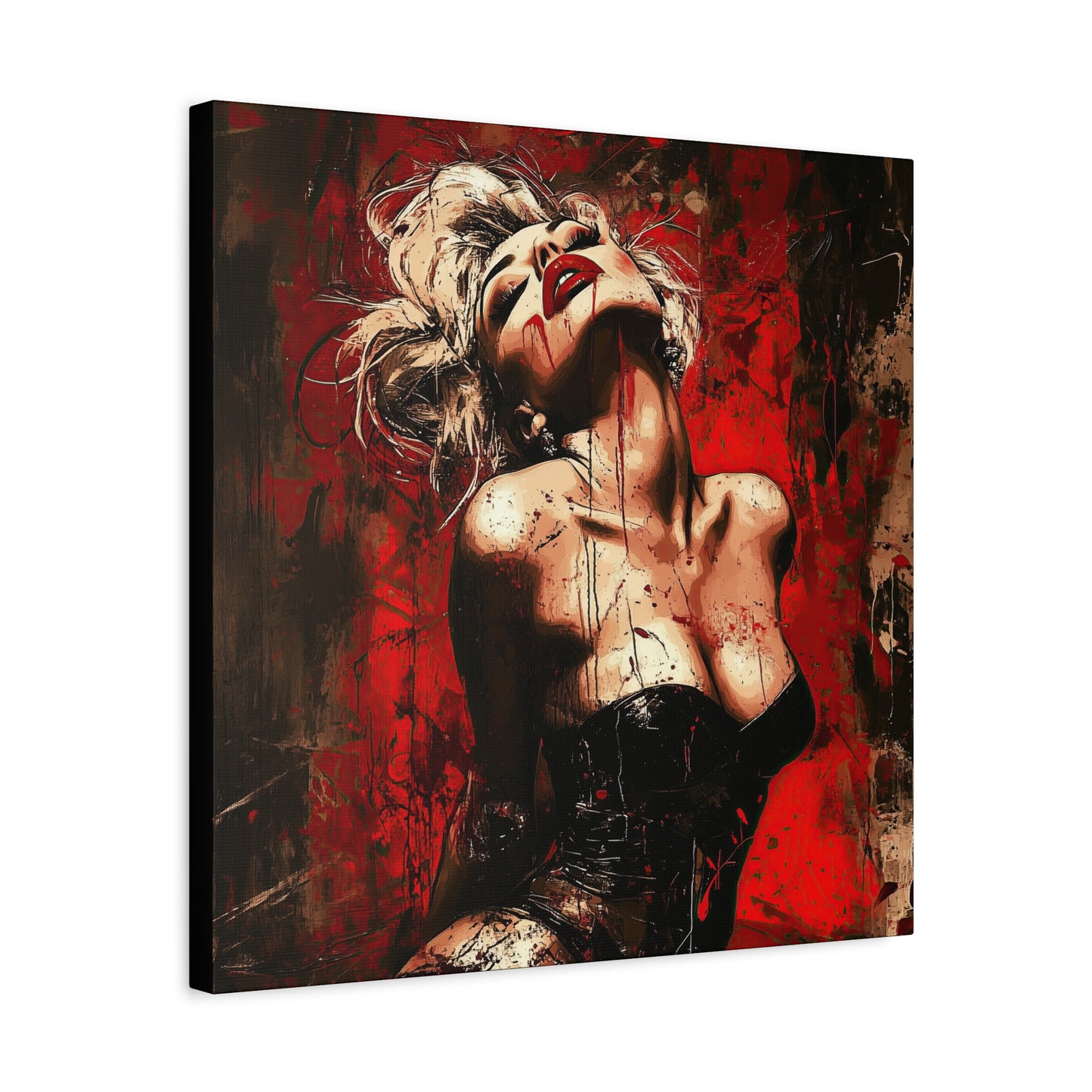 Gallery Wrapped Canvas, Guilt and Grit Adult Art Canvas, Erotic Pinup Art Canvas – Tabitha