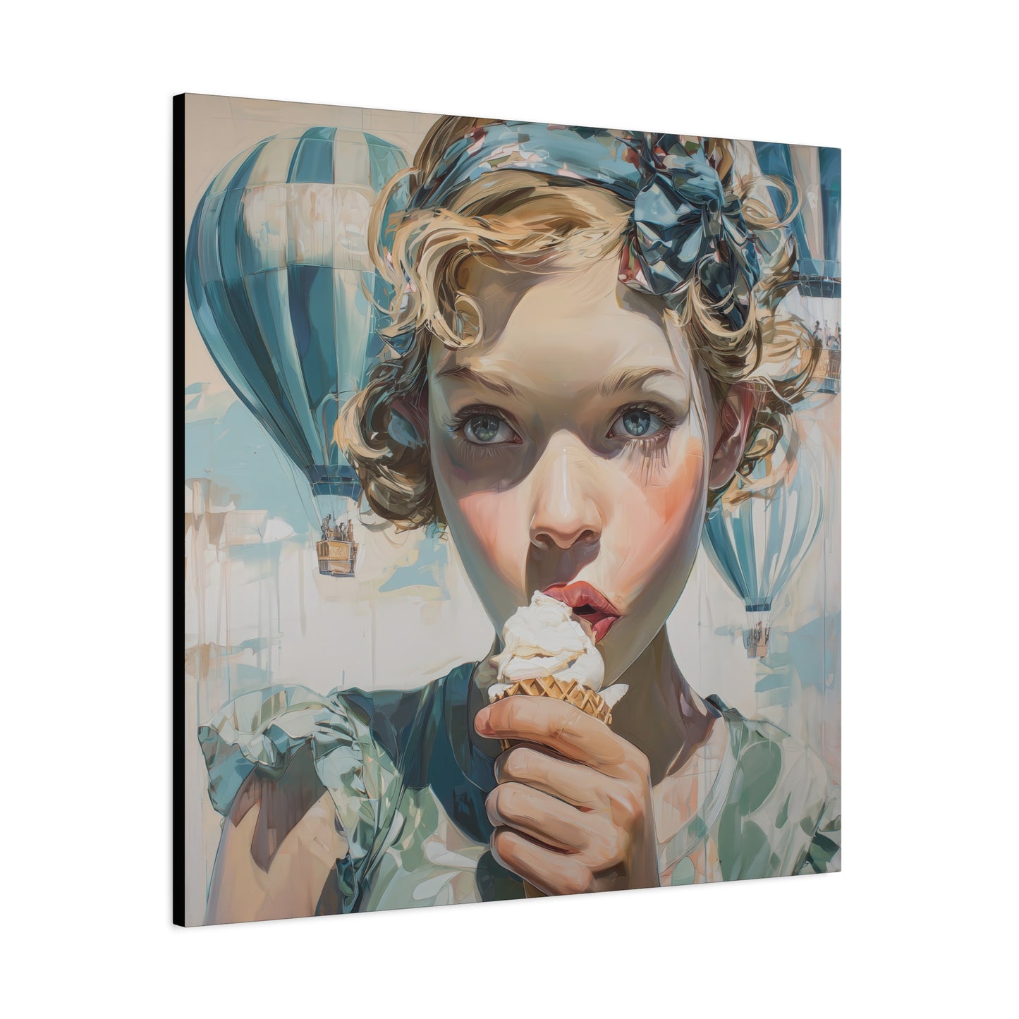 Gallery Wrapped Canvas, Sweet Summer Nostalgia, Sugar and Spice Art Canvas, Ice Cream Dreams Art – Lottie