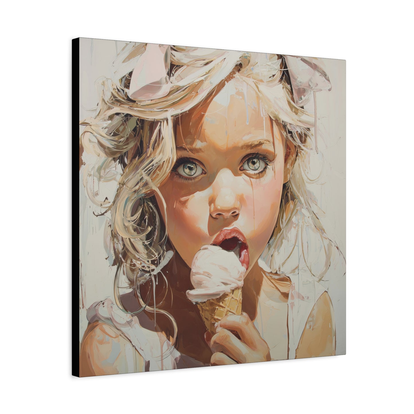 Gallery Wrapped Canvas, Sweet Summer Nostalgia, Sugar and Spice Art Canvas, Ice Cream Dreams Art – Briony