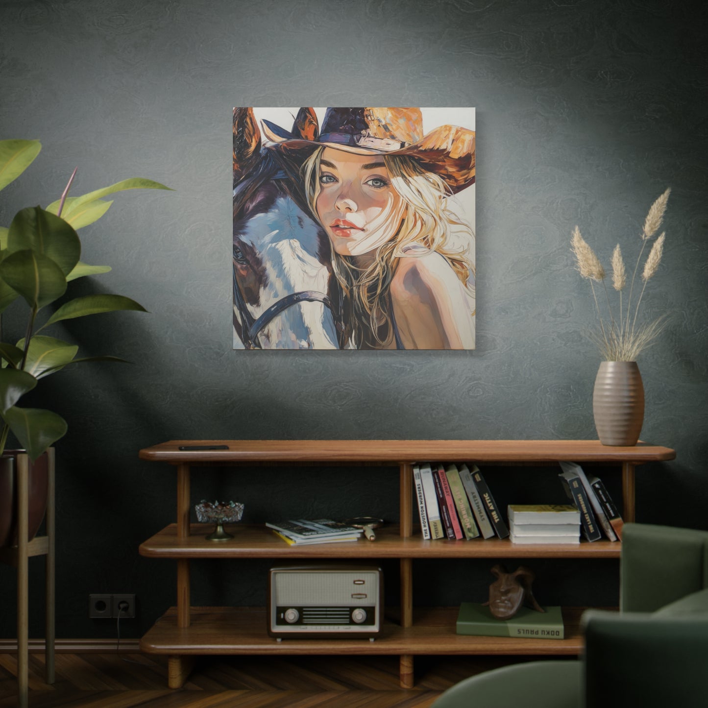 Gallery Wrapped Canvas, Wranglers and Wreckage Art Canvas, Erotic Pinup Art Canvas – Cassidy