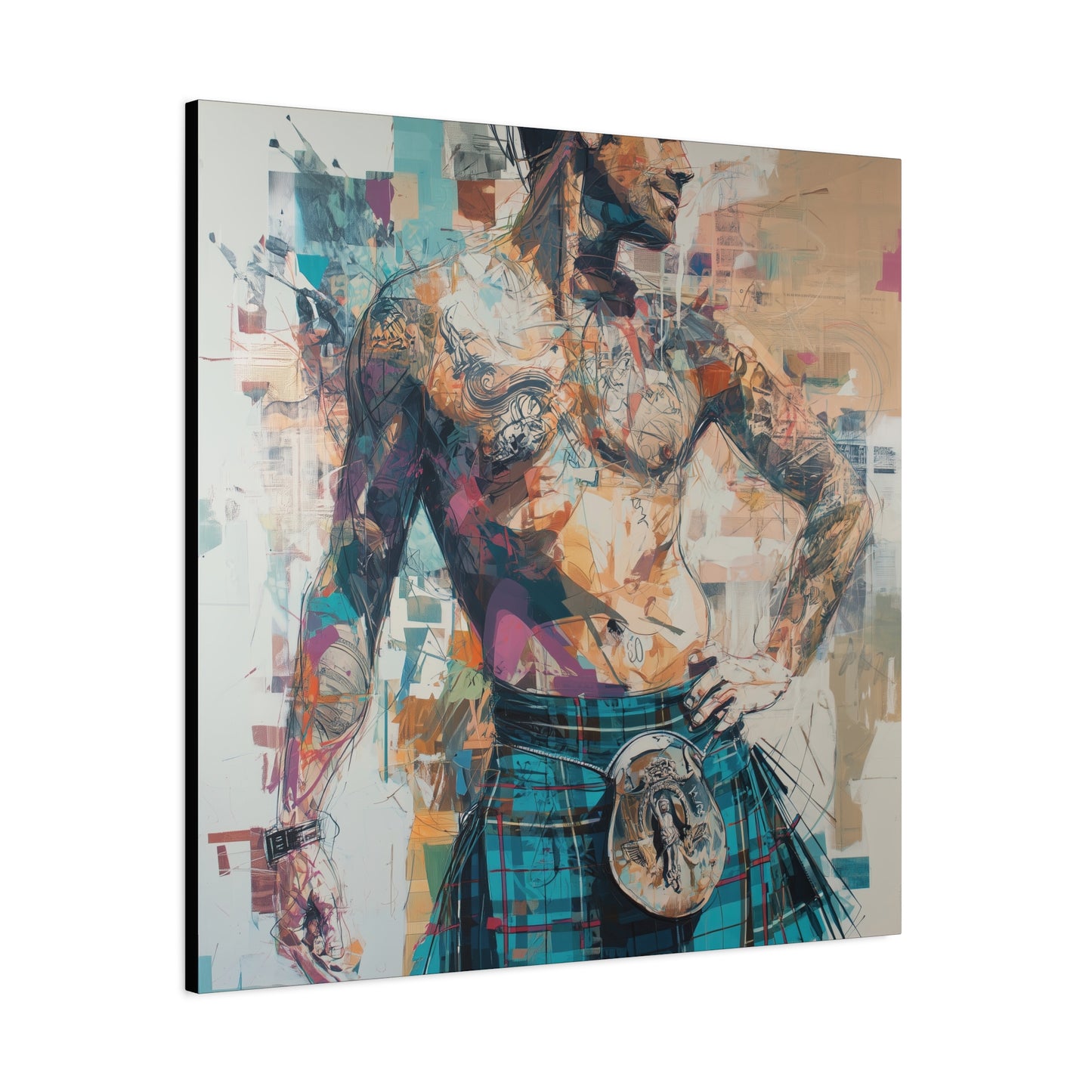 Gallery Wrapped Canvas, Kilts and Carnage Art Canvas, Erotic Pinup Art Canvas – Lachlan