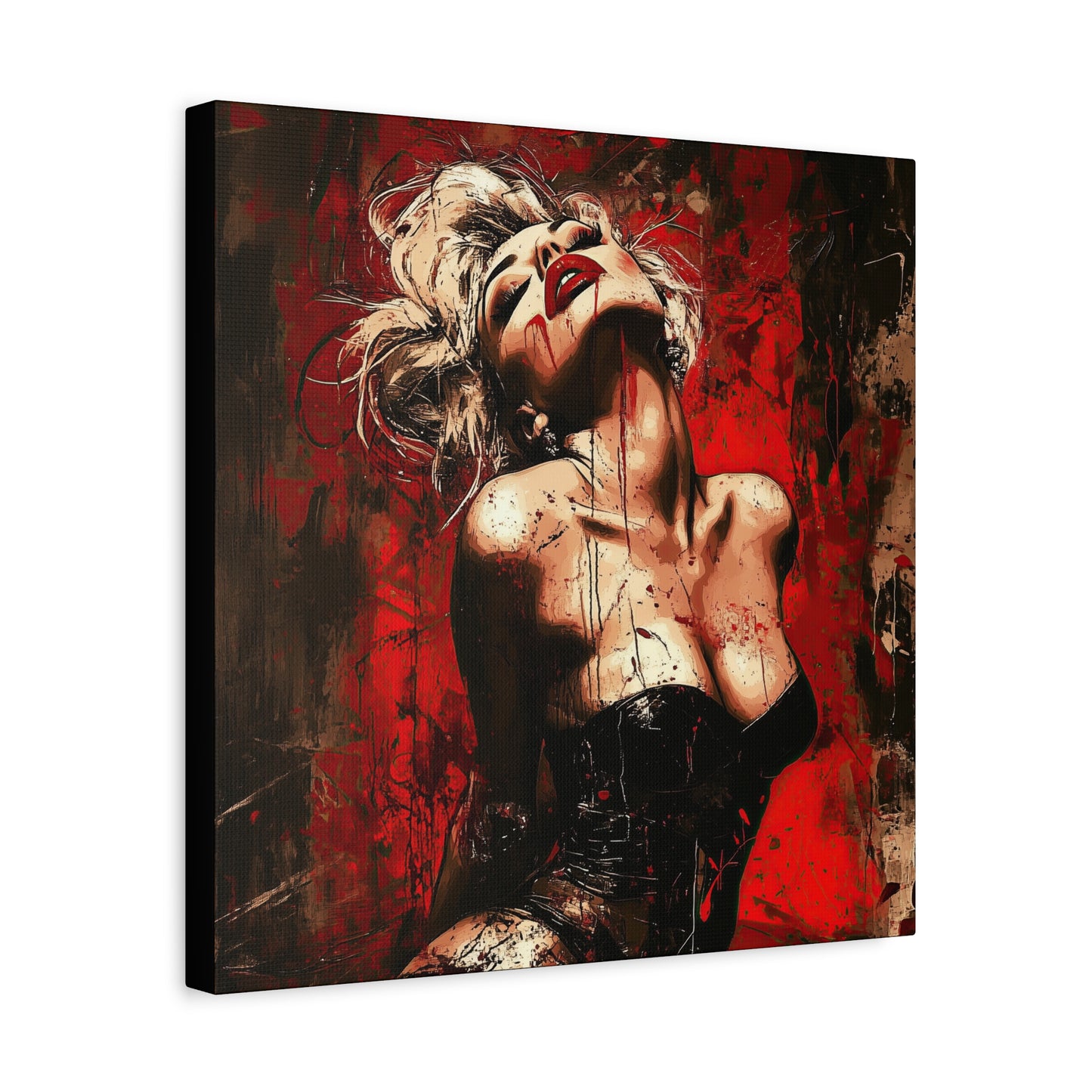 Gallery Wrapped Canvas, Guilt and Grit Adult Art Canvas, Erotic Pinup Art Canvas – Tabitha