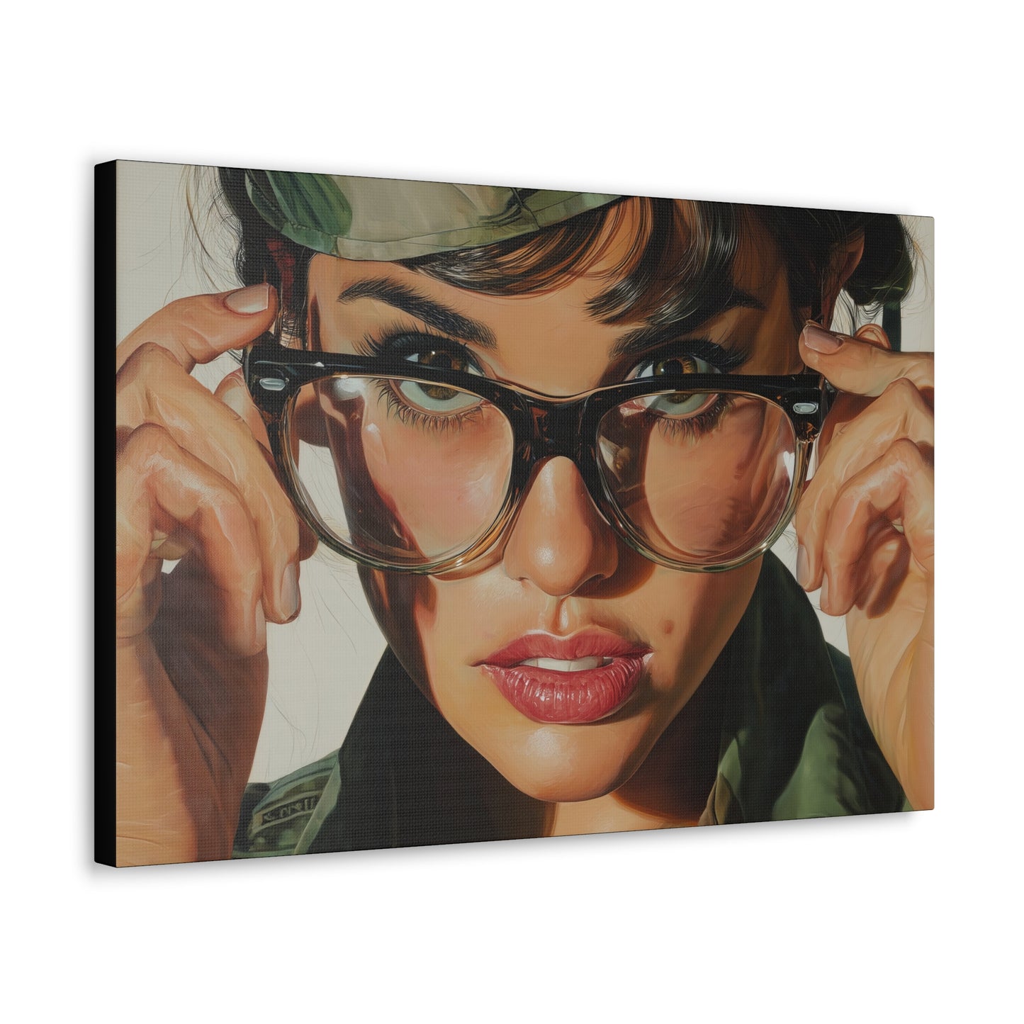 Gallery Wrapped Canvas, Liberty and Lace Art Canvas, Erotic Pinup Art Canvas – Erica