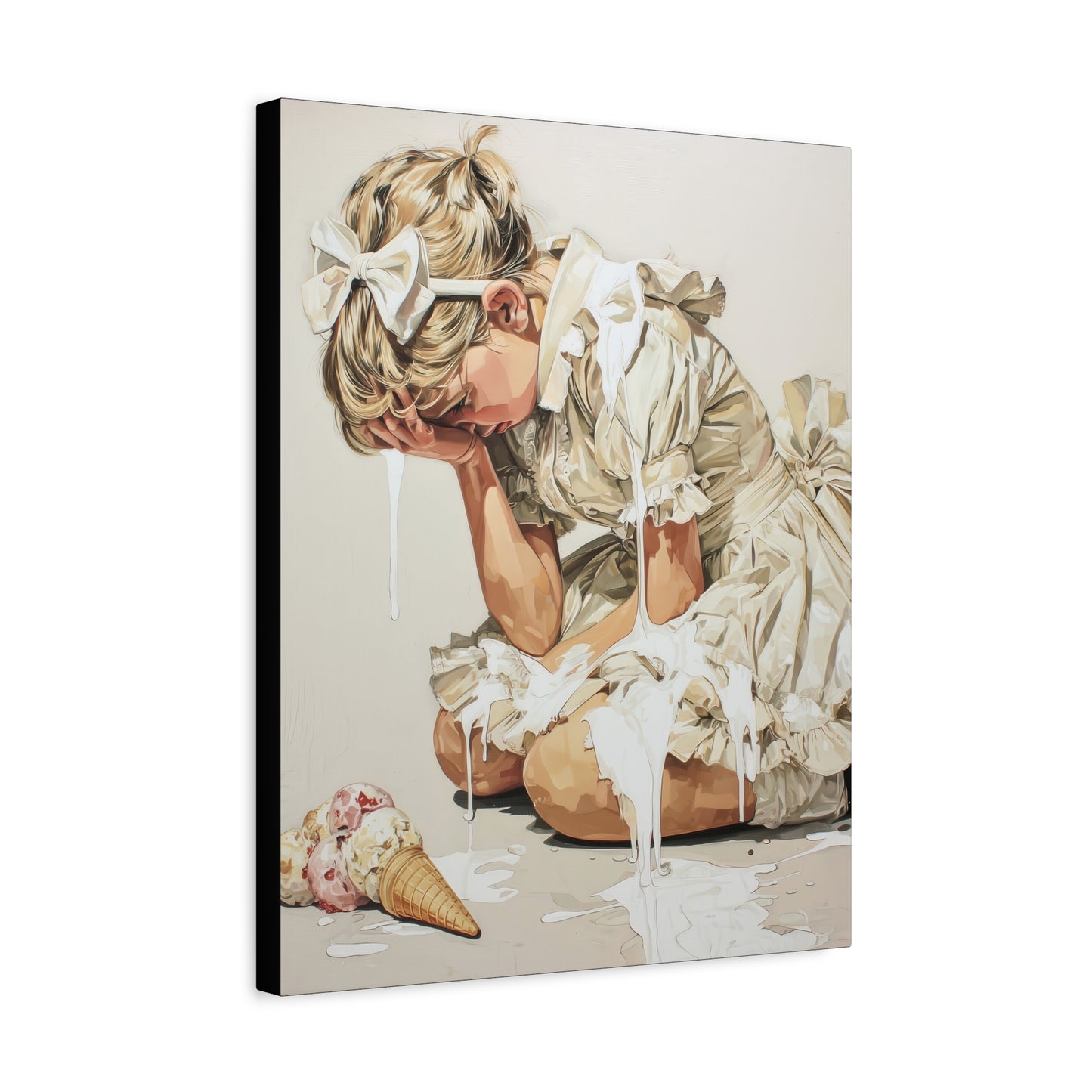Gallery Wrapped Canvas, Sweet Summer Nostalgia, Sugar and Spice Art Canvas, Ice Cream Dreams Art – Clara