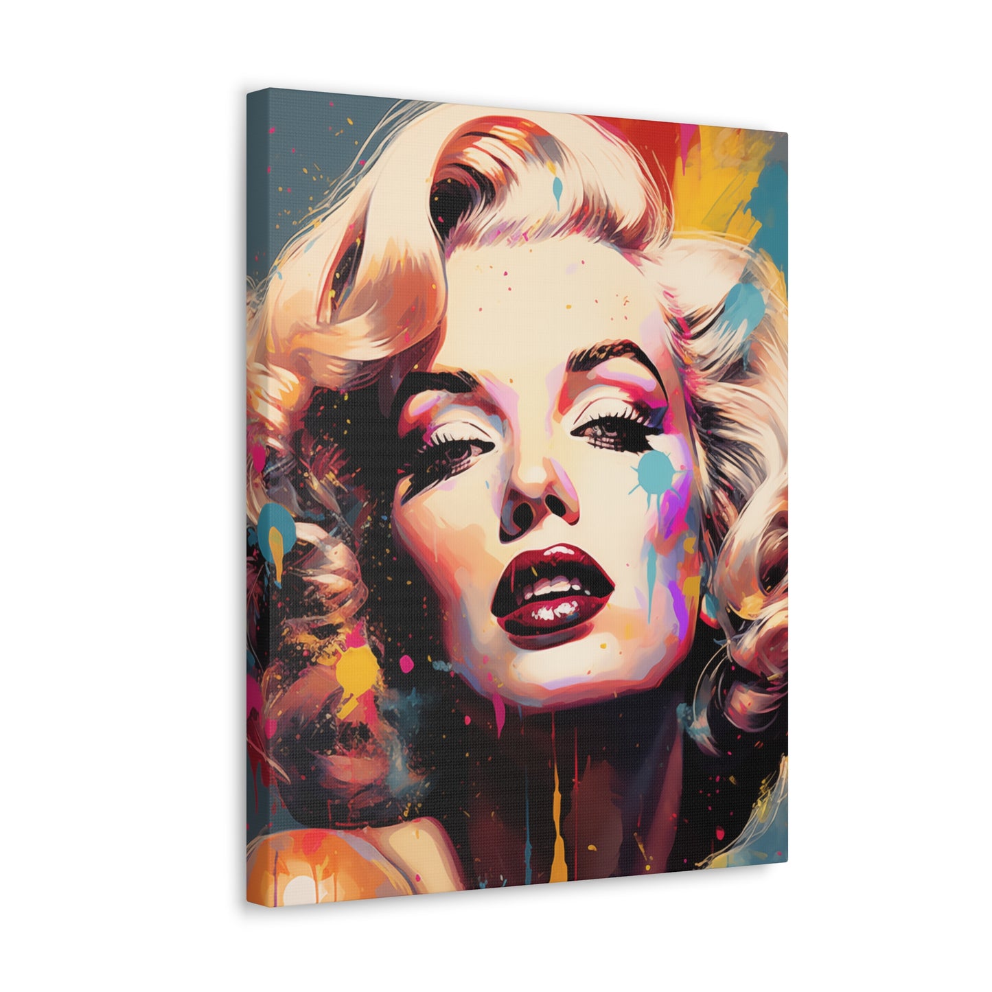 Canvas Wall Art, Gallery Wrapped Pop Art, Celebrity Wall Art – Marilyn Monroe - Abstract