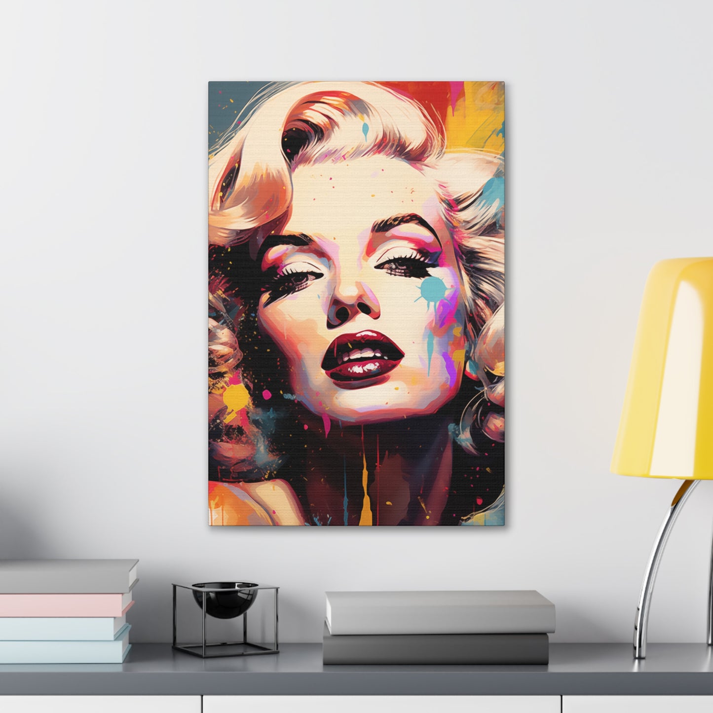Canvas Wall Art, Gallery Wrapped Pop Art, Celebrity Wall Art – Marilyn Monroe - Abstract