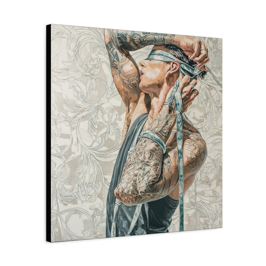 Gallery Wrapped Canvas, Ropes and Reverence Art Canvas, Erotic Shibari Art Canvas – Ronan