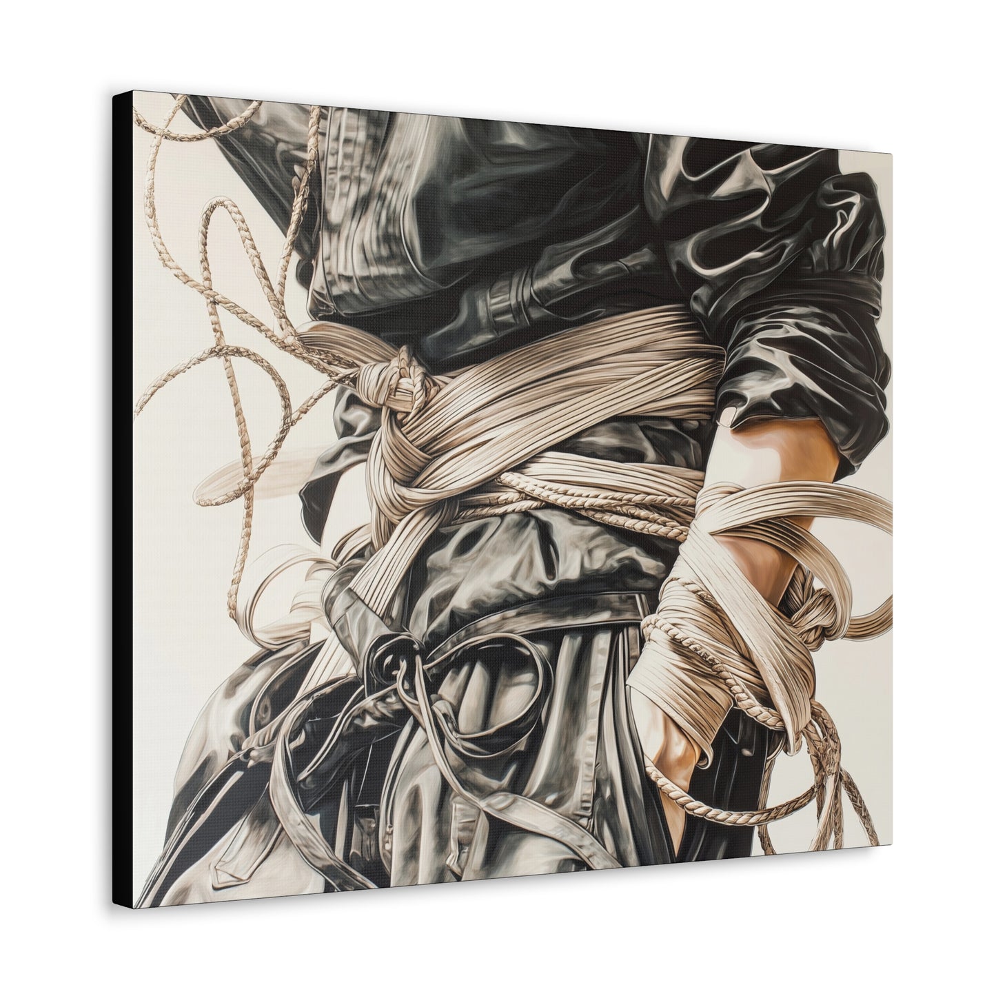 Gallery Wrapped Canvas, Ropes and Reverence Art Canvas, Erotic Shibari Art Canvas – Henri