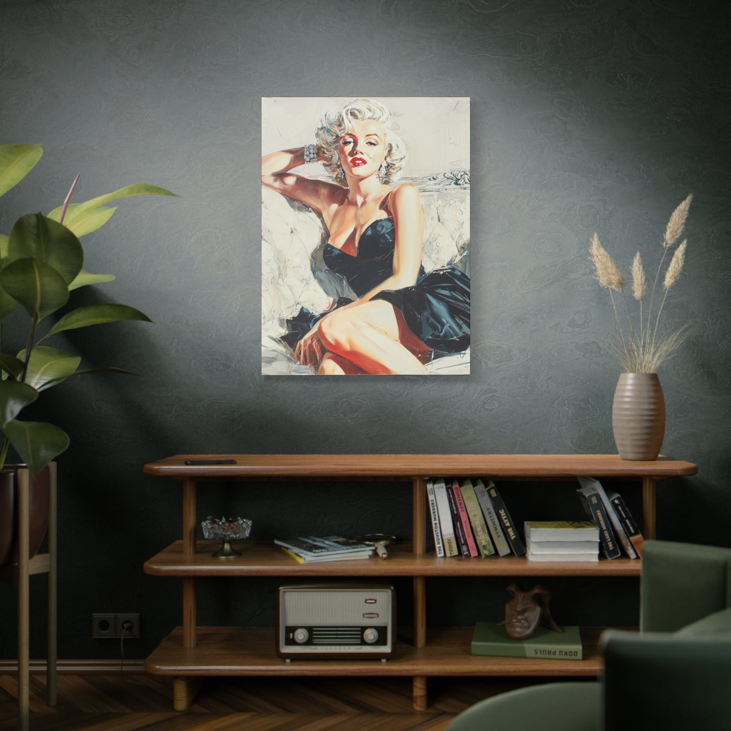 Gallery Wrapped Canvas, The Diva Project Art Canvas, Pinup Art Canvas – Marilyn Monroe - FIVE