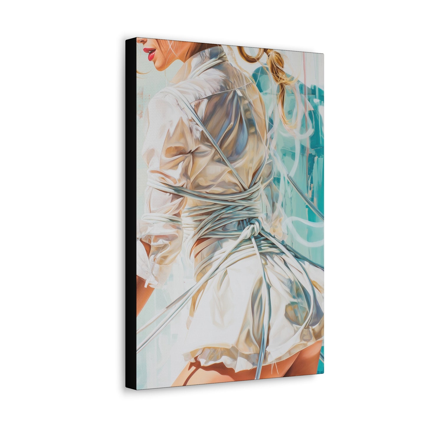 Gallery Wrapped Canvas, Ropes and Reverence Art Canvas, Erotic Shibari Art Canvas – Hannah